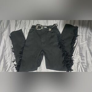 Vtg boot scootin fringe jeans Sz 25 x 29 stretch